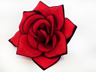 Роза бархатная углом с чёрн кантом  