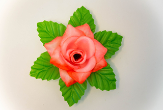 Роза с листом Теона 15см  №50013